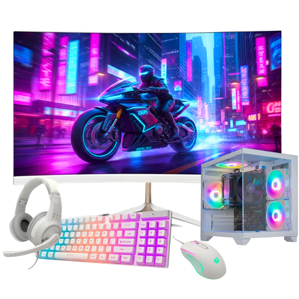 Pc Computador Gamer Completo P/ GTA RP - Intel Core i7 16gb 240GB SSD RX 560 4GB Monitor 23 c/ Wifi Gabinete Aquario RGB