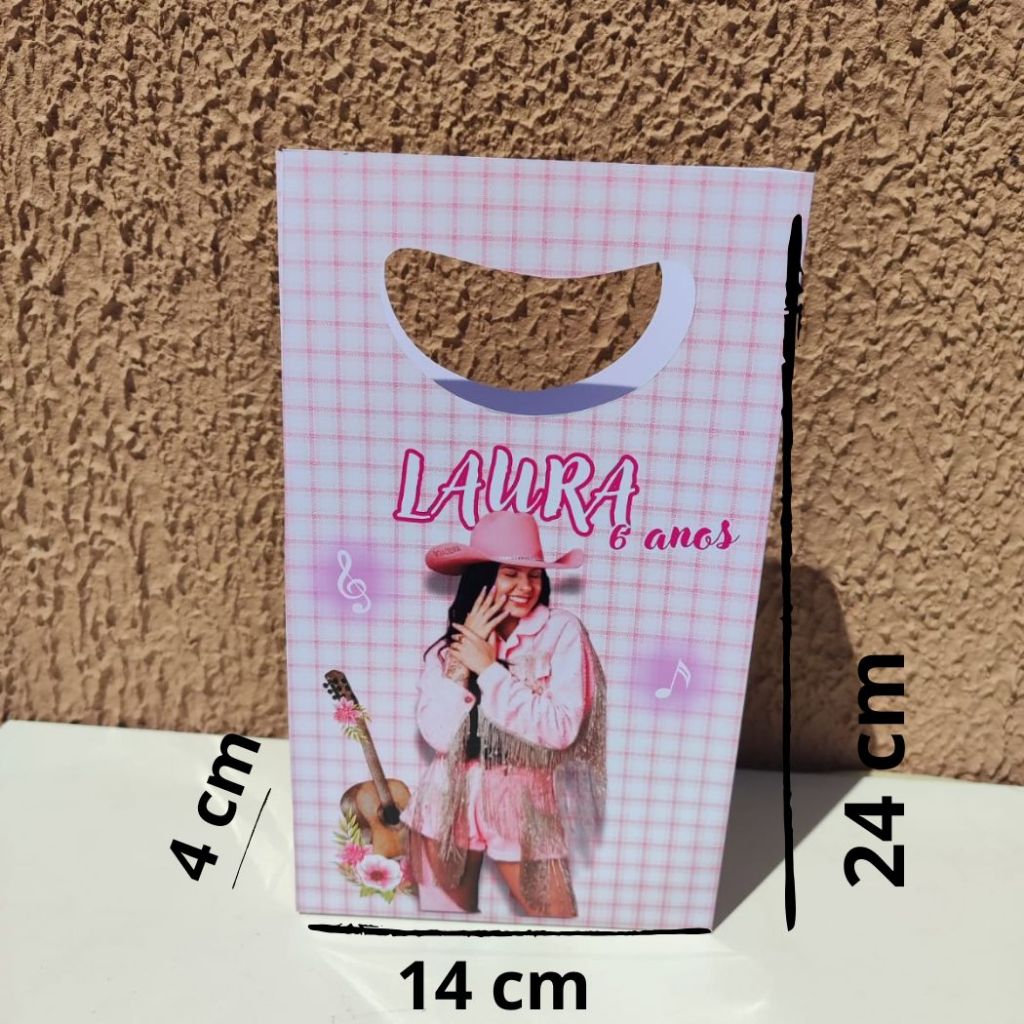 Sacolinha Surpresa Personalizada Ana Castela, sacola Lembrancinha Surpresa para festa.