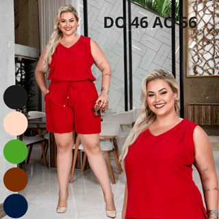 Conjunto Social Plus Size Feminino Short e Blusa Premium em Oferta na Shopee