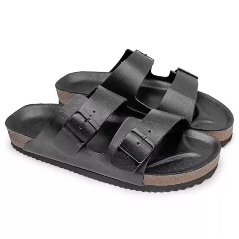 Birken masculina de couro legítimo Papete feminina de passeio confortável Estilosa Ajustável keeus