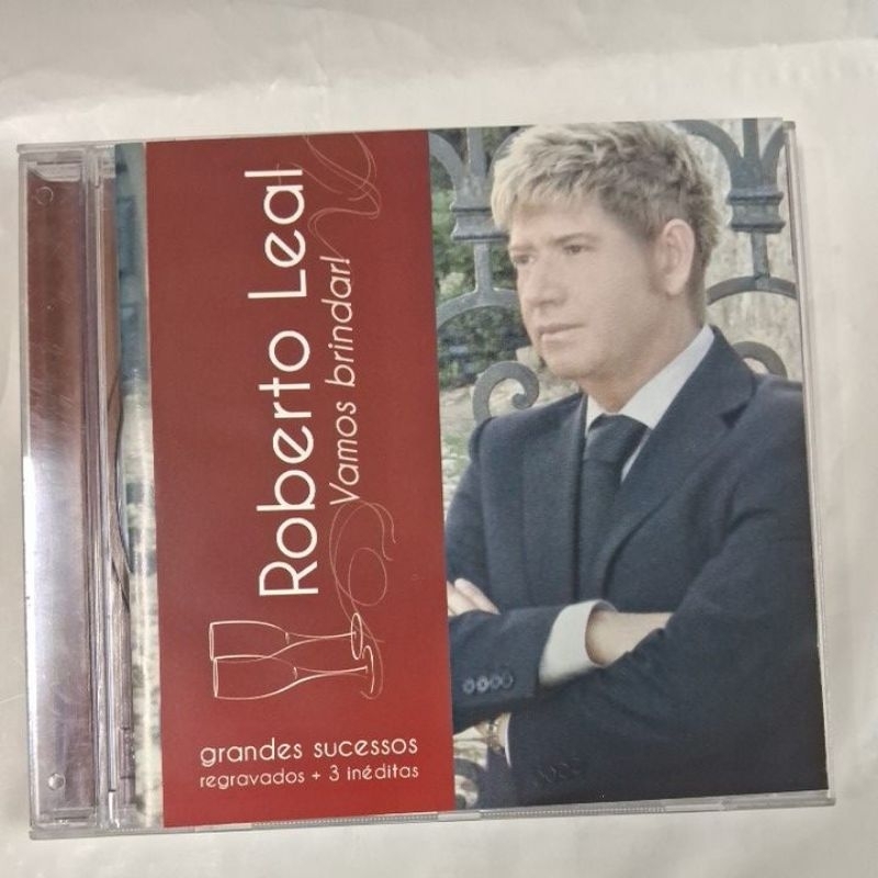 CD- ROBERTO LEAL = VAMOS BRINDAR!( USADO ) LEIA A DESCRIÇÃO