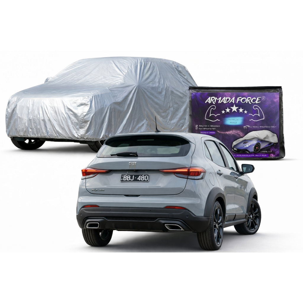 Capa Premium De Cobrir Carro Modelo Fiat Pulse Forrada 100% Impermeável Proteção Sol Chuva Poeira
