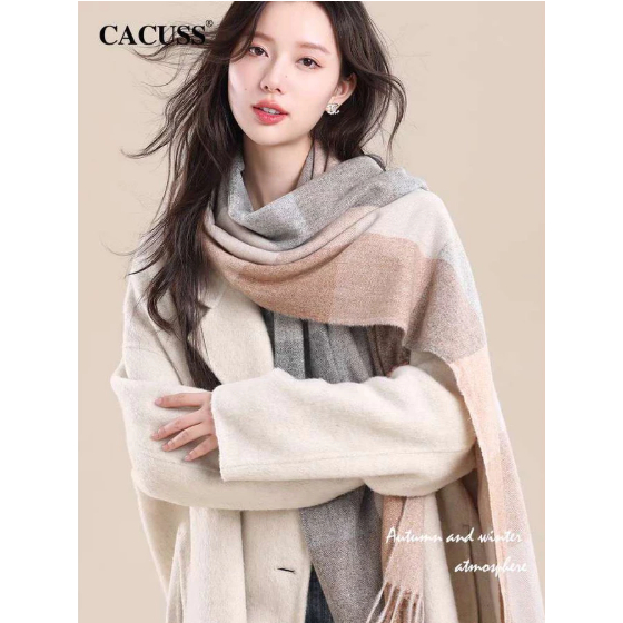 Cachecol Xadrez Feminino Lenço Pashimina Echarpe Masculino Unissex Para Frio Inverno