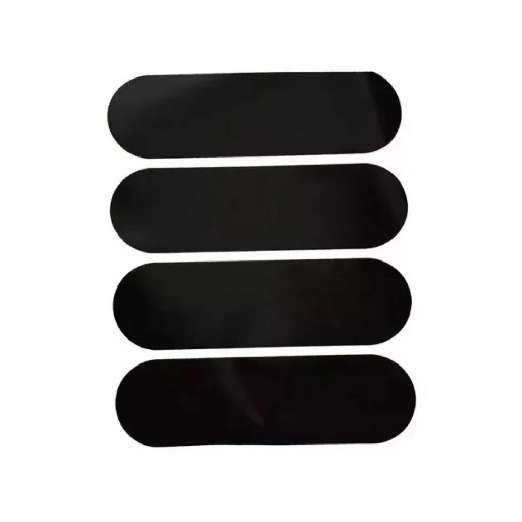 Kit 4 Adesivos Refletivo Preto Para Capacete Moto Carro E Bicicleta Polivisor