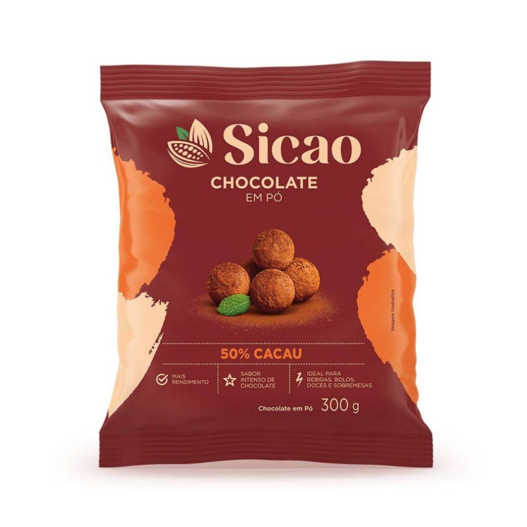 Chocolate em Pó 50% Cacau 300g - Sicao