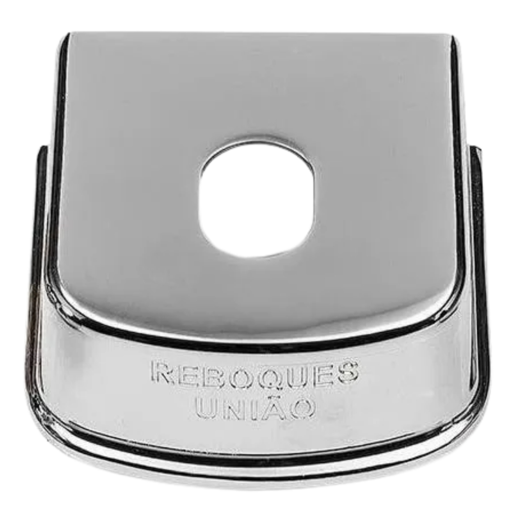 Capa Zamac 80mm Cromado Acabamento Para Engate Carretinha 8cm Reboques União