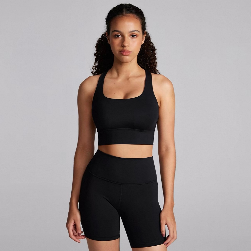 1 Conjunto Fitness Feminino Top + Short Roupas De Academia Ginástica Suplex