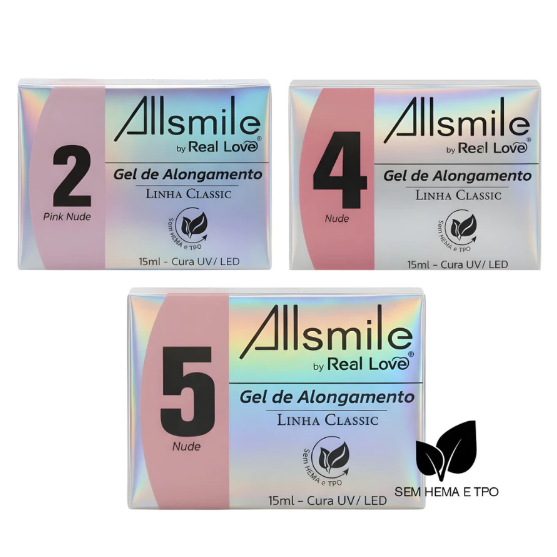 Gel Construtor de Unha 15ml Sem HEMA e TPO Allsmile - Real Love em Oferta na Shopee