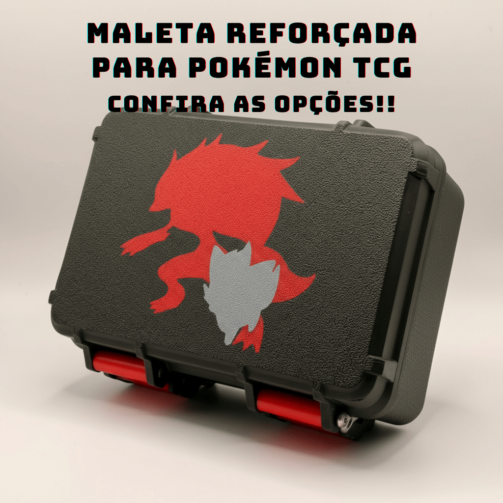 Maleta Porta Cartas Pokémon TCG 3D + Insert Organizador Deck Box Pokemon TCG Equilíbrio Perfeito