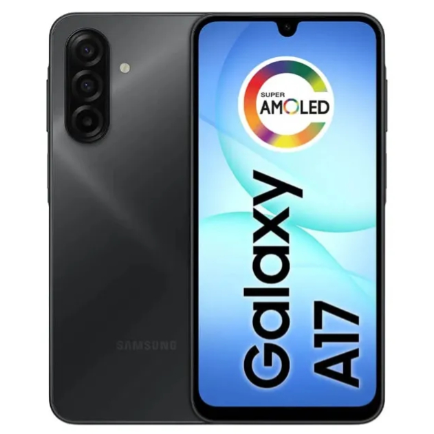 Celular Samsung Galaxy A17 com IA, 128GB de armazenamento, 4GB RAM, Câm 50MP, Tela 6.7", NFC, (PRETO)