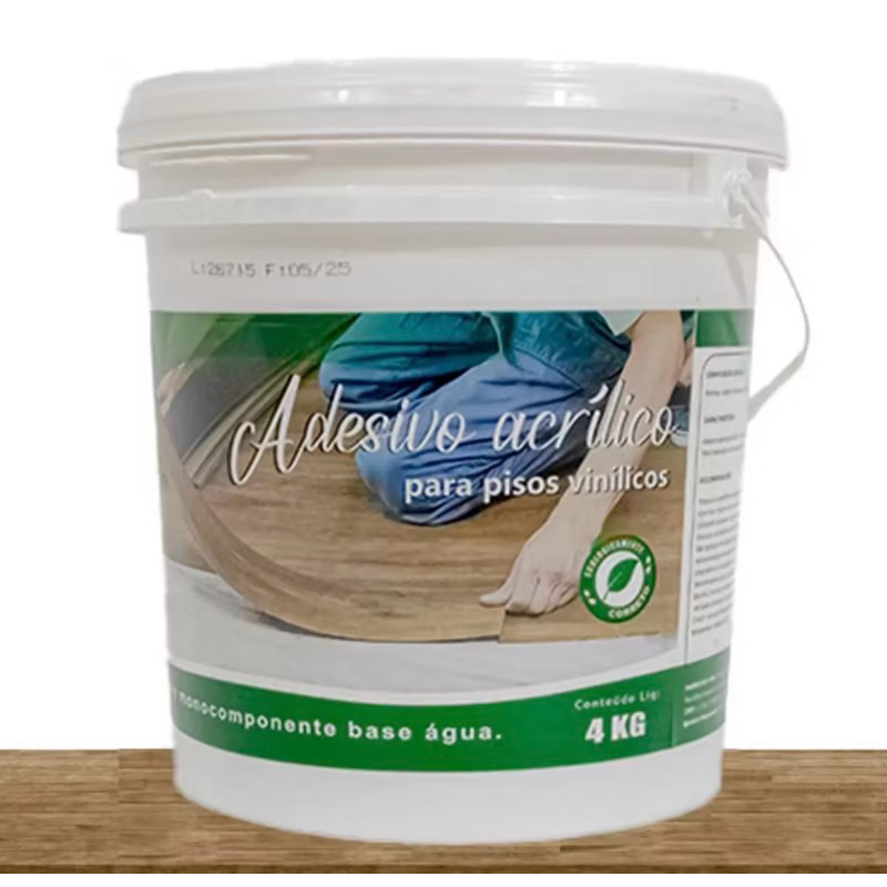 Cola Pisos Vinílicos Adesivo Balde 4kg Hd Flex Cor - Branco Branco