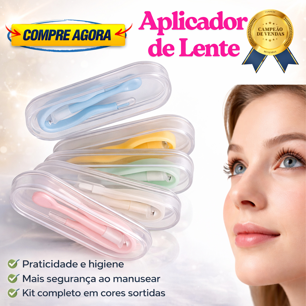 Aplicador De Lente De Contato Gelatinosa Ventosa Pinça enviado cores aleatórias escolha seu kit