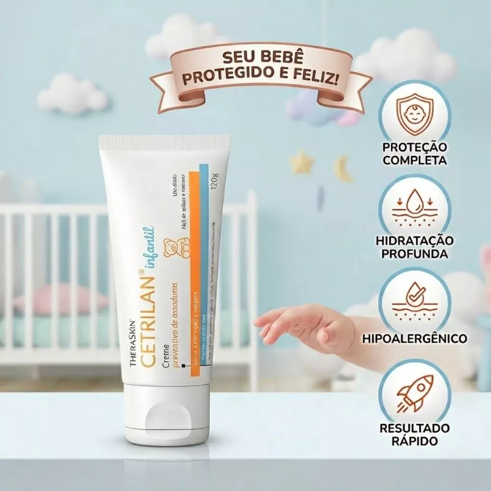 Creme Preventivo de Assaduras TheraSkin Cetrilan Caixa 120g