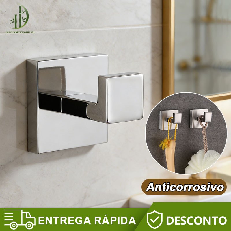 Conjunto 2 peças Gancho de Parede Inox Toalha Cabide Banheiro ara Toalhas, Bolsas E Roupas