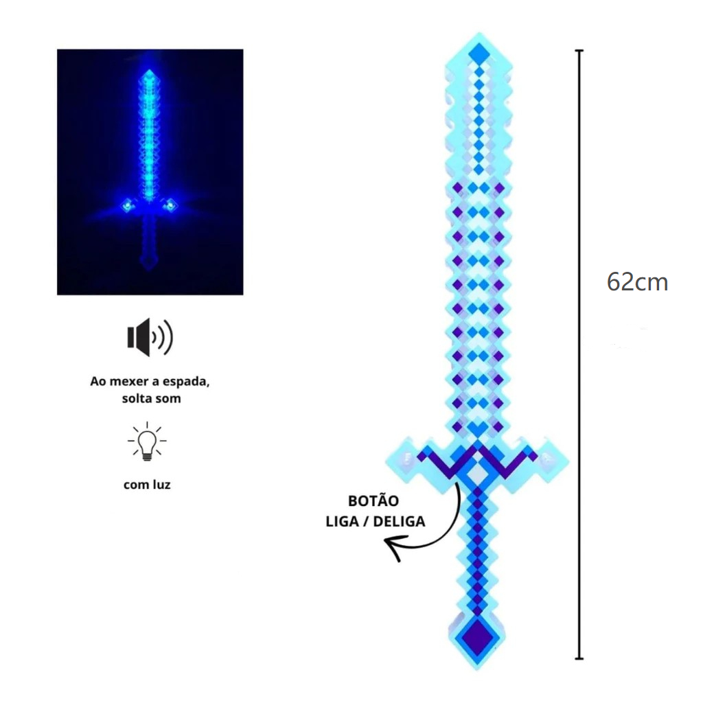 Espada Brilhante do Minecraft