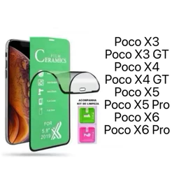 Película Cerâmica 9D 3D Gel Hidrogel Flexíve Para Redmi Poco X3 X4 X5 X6 GT Pro