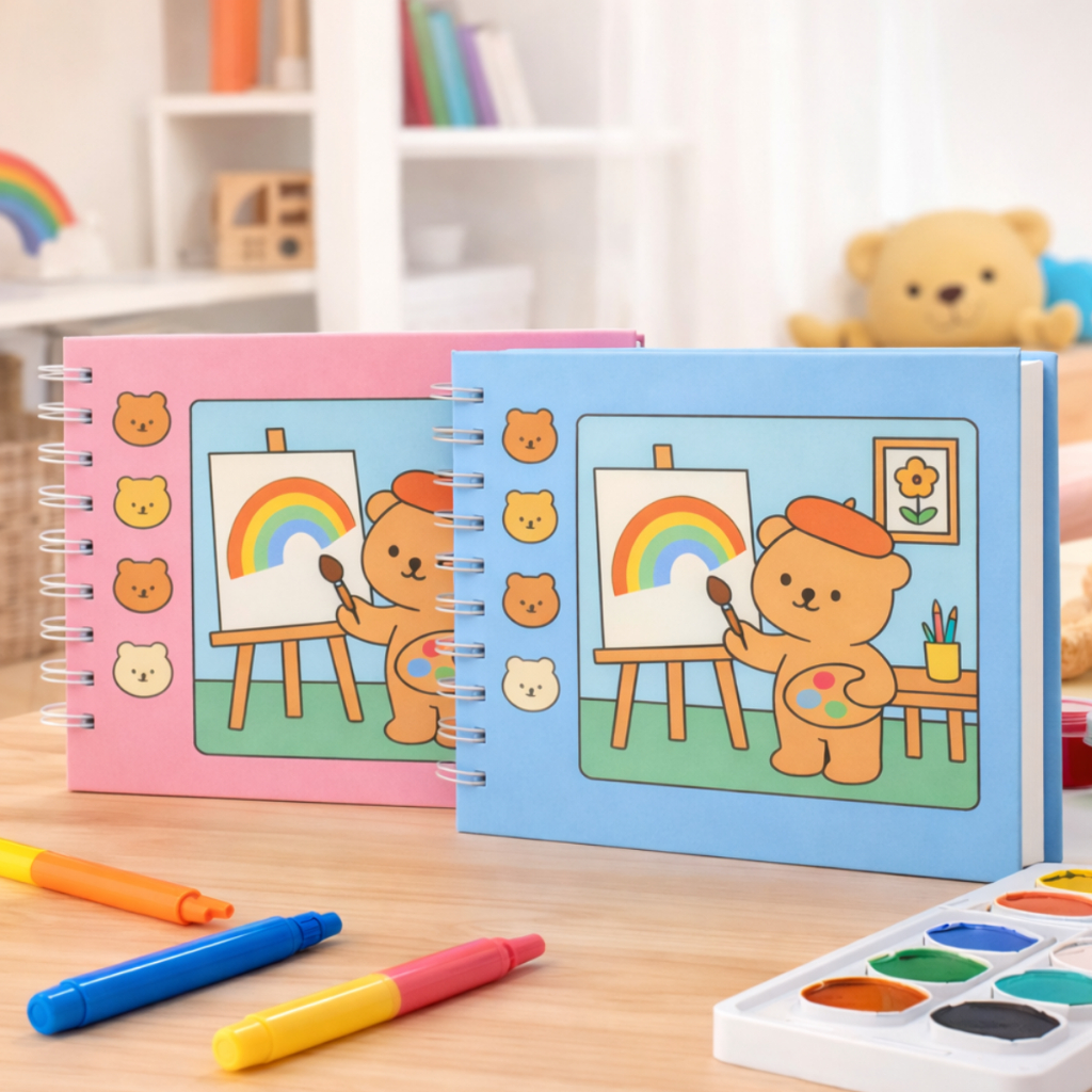 Livro  de Colorir Infantil 50 FOLHAS  Capa Dura Diversão Criativa para Crianças Atividades Educativas