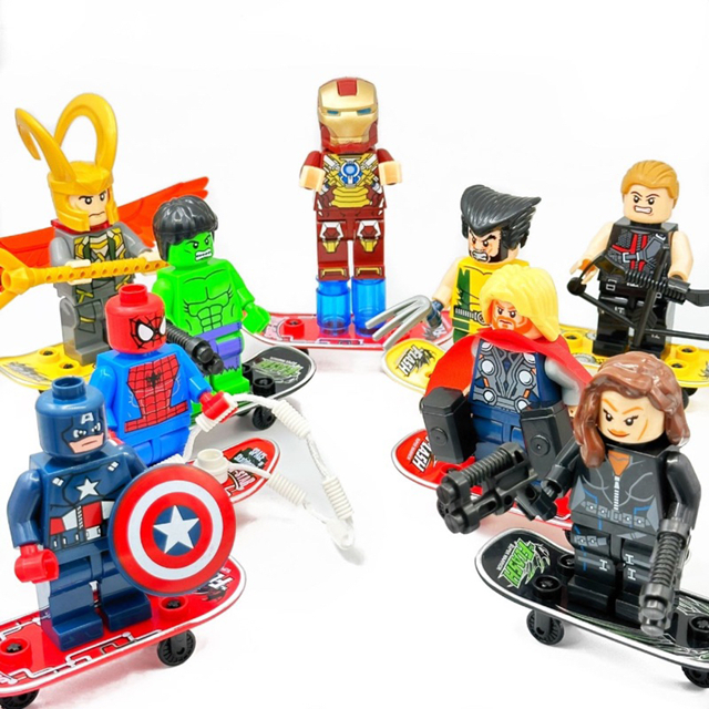 Blocos de Construção Super Heróis Compatível Lego Anime Boneco Montável Presente Infantil