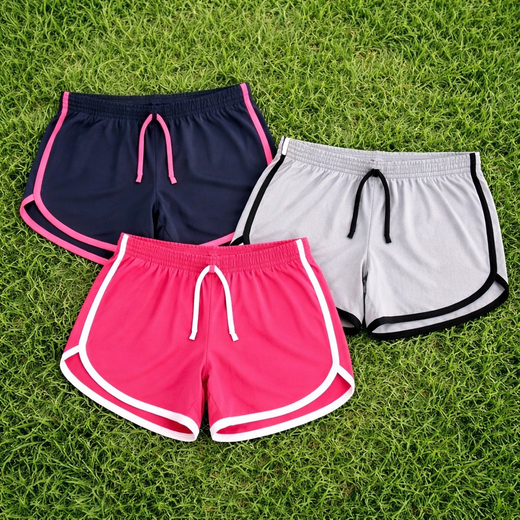 kit 3 Shorts Feminino Macio Versatil Dia Dia Praia Piscina Confortável Variada Envio Imediato P-GG