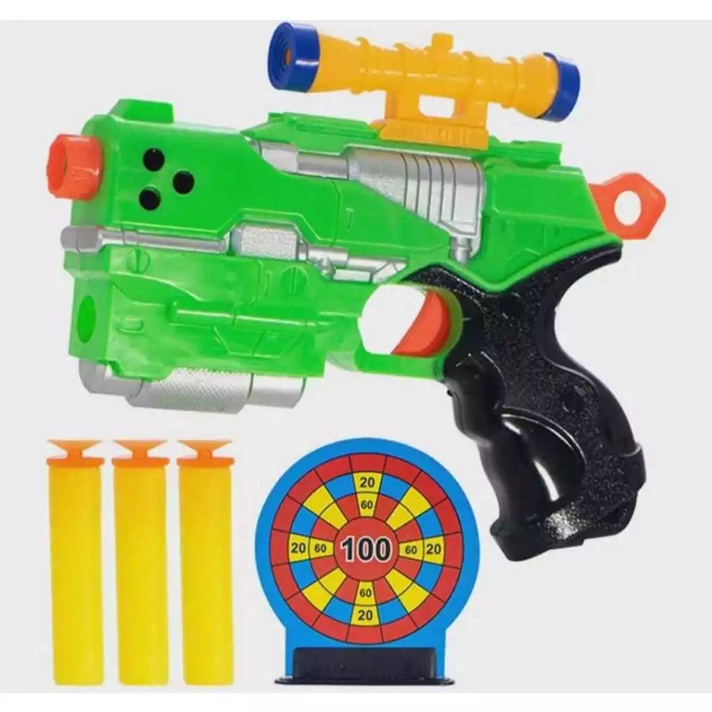 Brinquedo Sniper Elite Lança Dardos Gatilho Estiloarma Nerf Infantil tiro alvo Dart Z