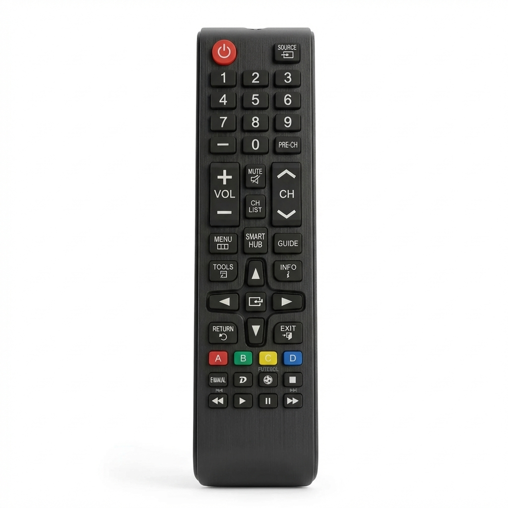 Lelong Controle Remoto para TVs Samsung Smart Hub LED LCD 4K LE-7028 + 2 Pilhas inclusas