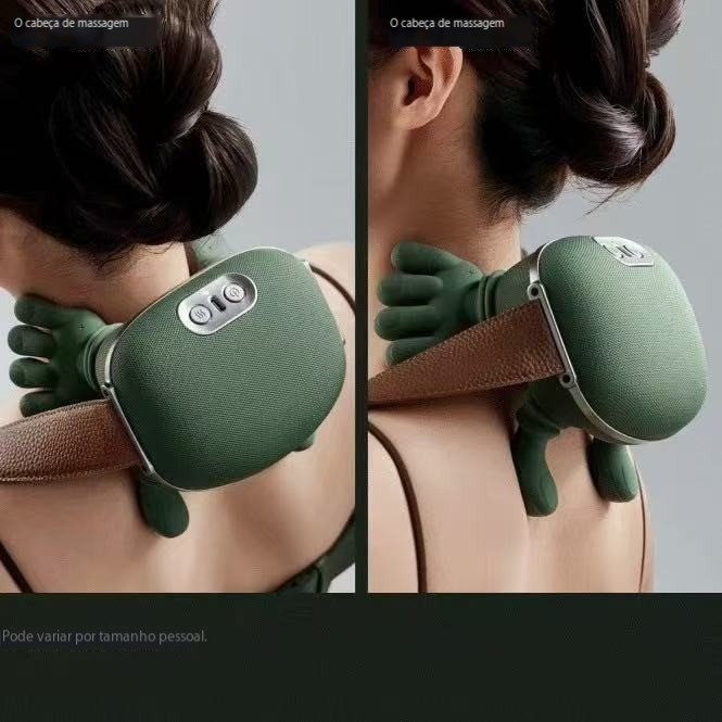 Massageador Cervical 4D Profissional Alívio Instantâneo Trapézio e Pescoço com Aquecimento Terapêutico