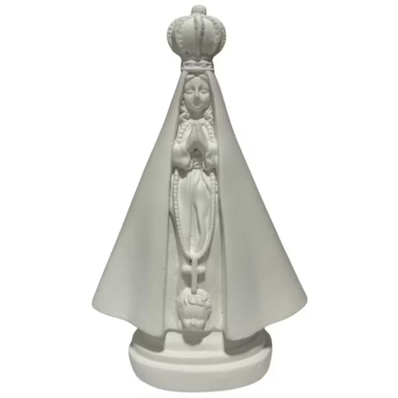 IMAGEM NOSSA SENHORA APARECIDA EM GESSO CRU – PERFEITA PARA DECORAR, PINTAR OU REVENDER!