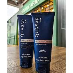 QUASAR BLUE Creme Barbear 110g / Gel Creme Pos Barba 110g; O BOTICÁRIO; SOU REVENDEDORA, ORIGINAL