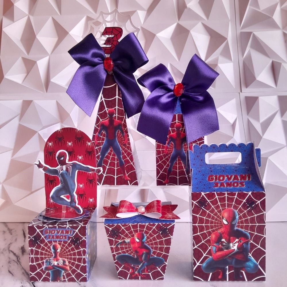 kit caixa homem aranha personalizada, lembrancinha de festa homem aranha / aniversario homem aranha