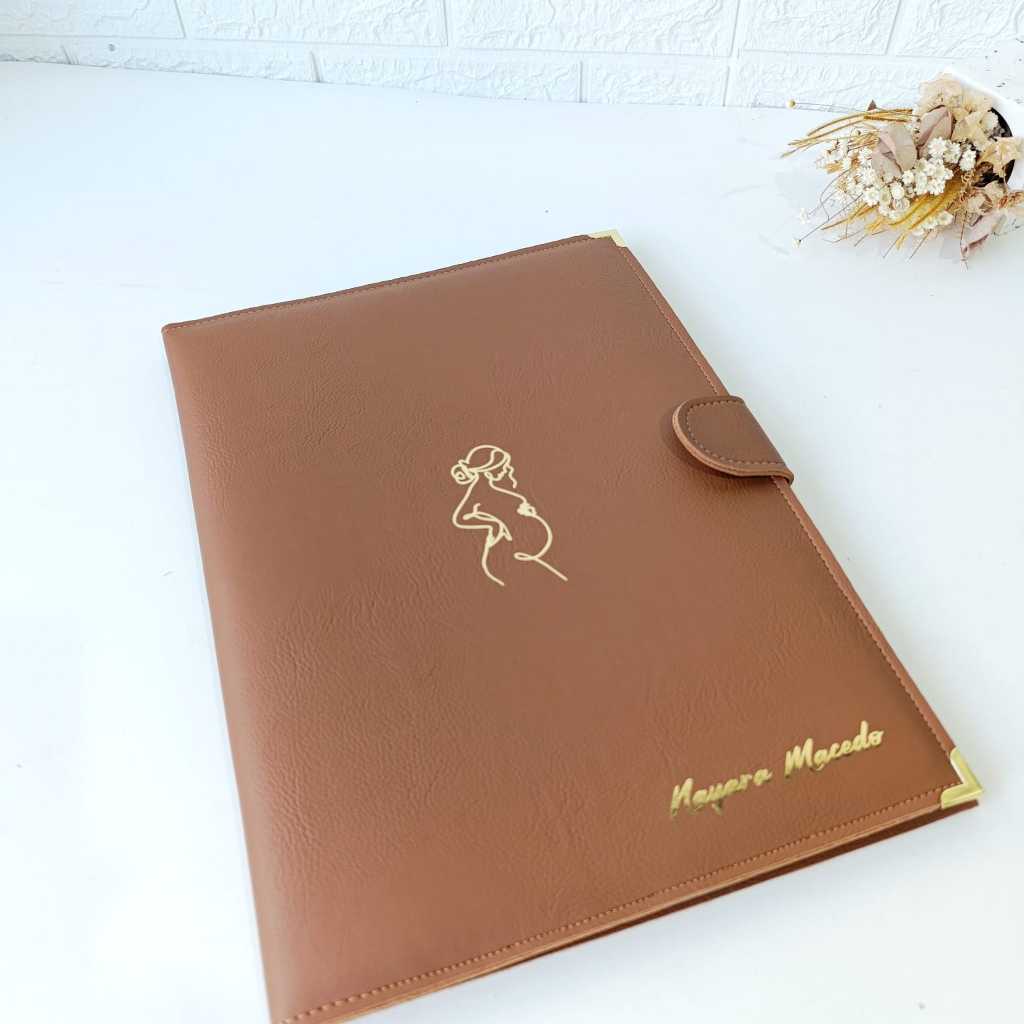 Pasta Gestante Personalizada em material sintético/pasta pré natal/ pasta da gestante