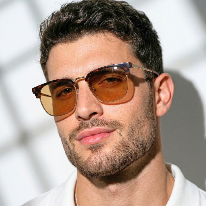 Óculos de Sol Quadrado Nude Premium Moda Praia Verão Classico Vintage uv400 Masculino Feminino