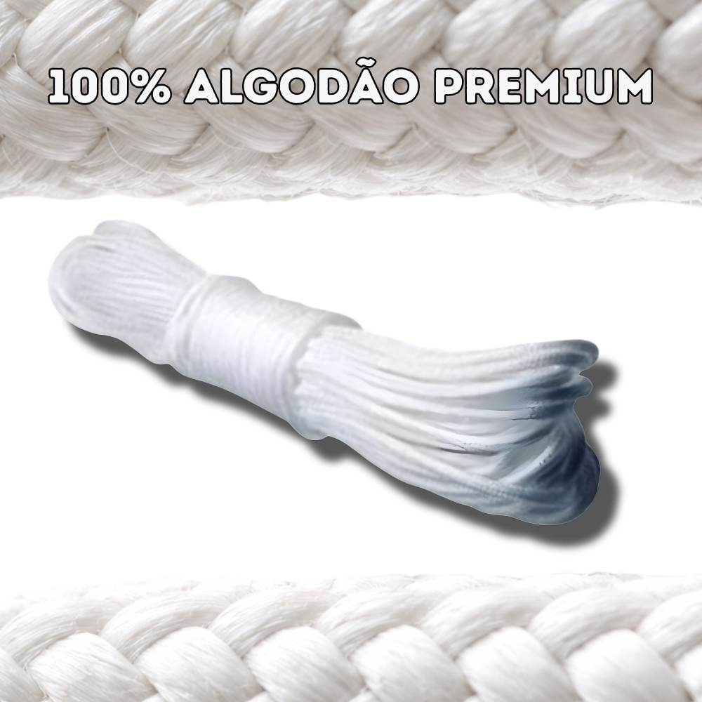 Corda para Varal e Varal de teto algodão premium 3mm reforçada uso geral