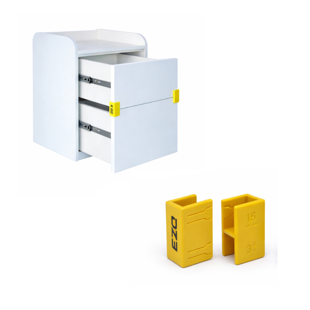 Gabarito Para Fixar Frente de Gaveta MDF 15mm Esp. 3mm – Alinhamento Perfeito (Kit c/2)
