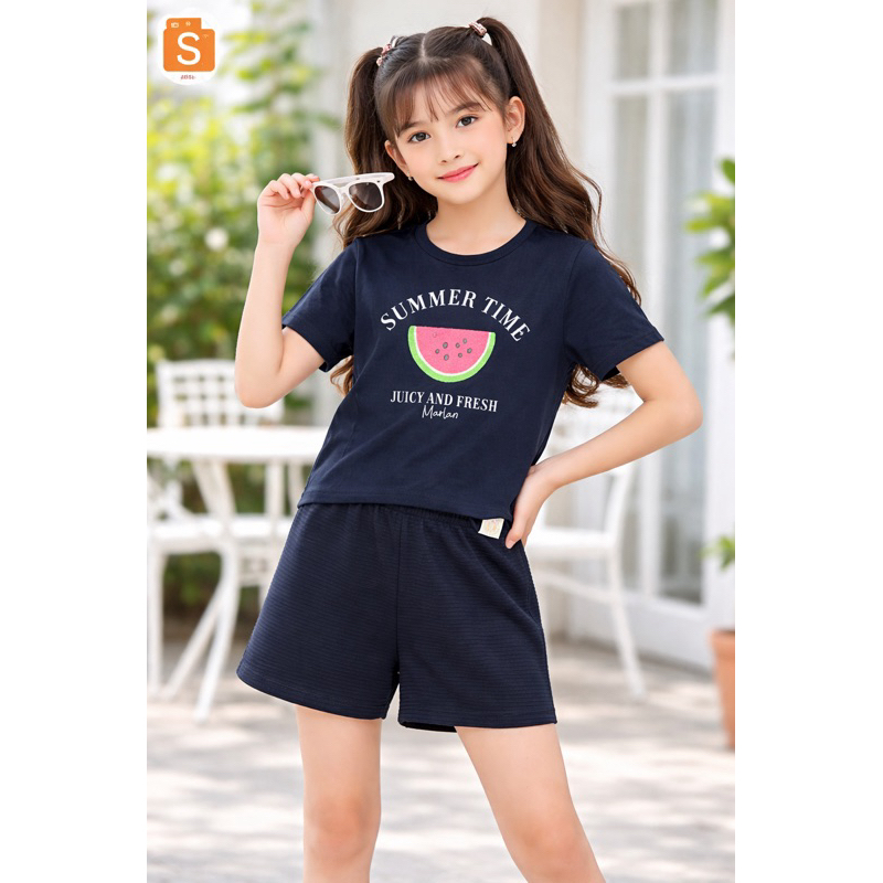 Conjunto Infantil Feminino Marlan Tamanho 12 – Look Verão Confortável e Estiloso