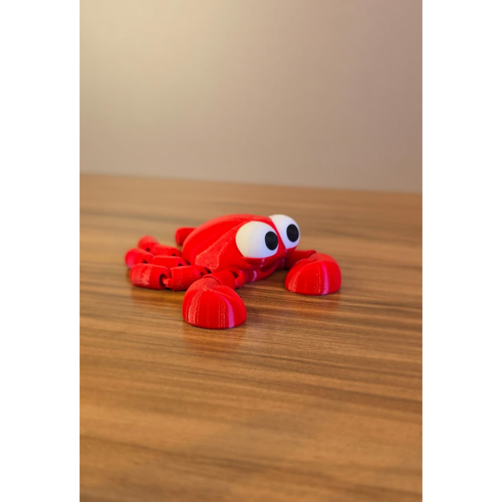 Caranguejo Articulado 3D Fidget Sensorial Antiestresse Flexível Decorativo