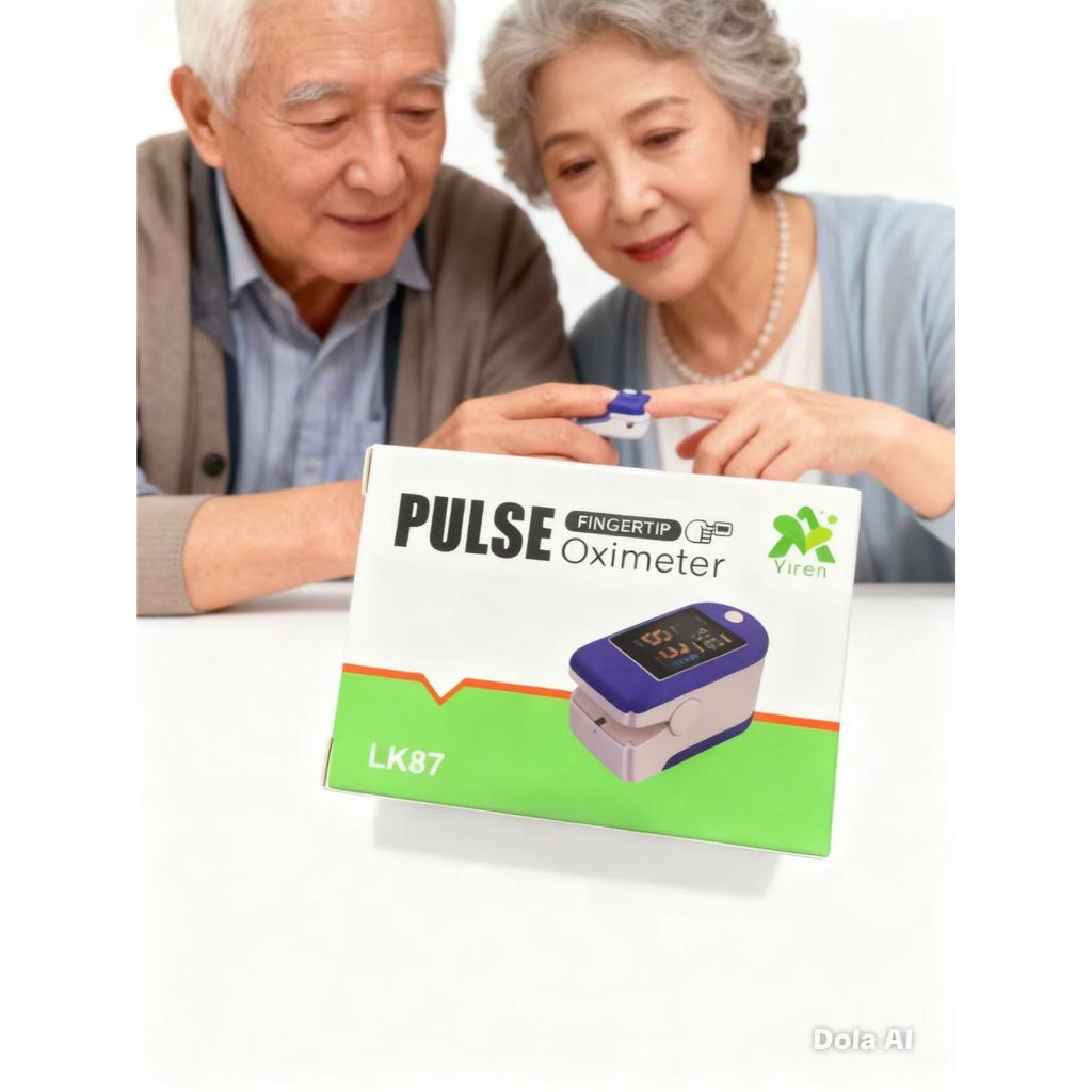 Medidor Oxímetro Digital de Dedo - Portátil - Branco/Azul - ENVIO IMEDIATO!