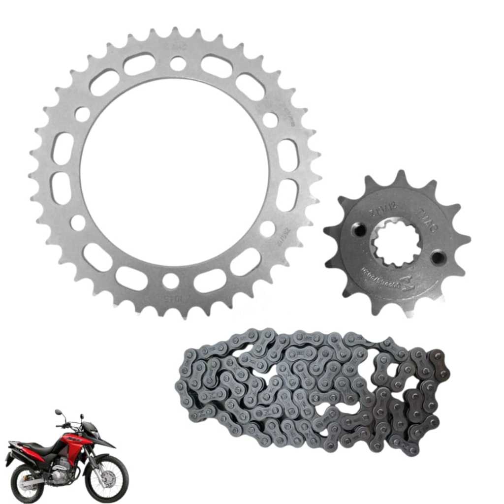 Kit Relação Transmissão Honda Xre 300 Flex Rally Adventure 2010 Até 2017 Mod Original