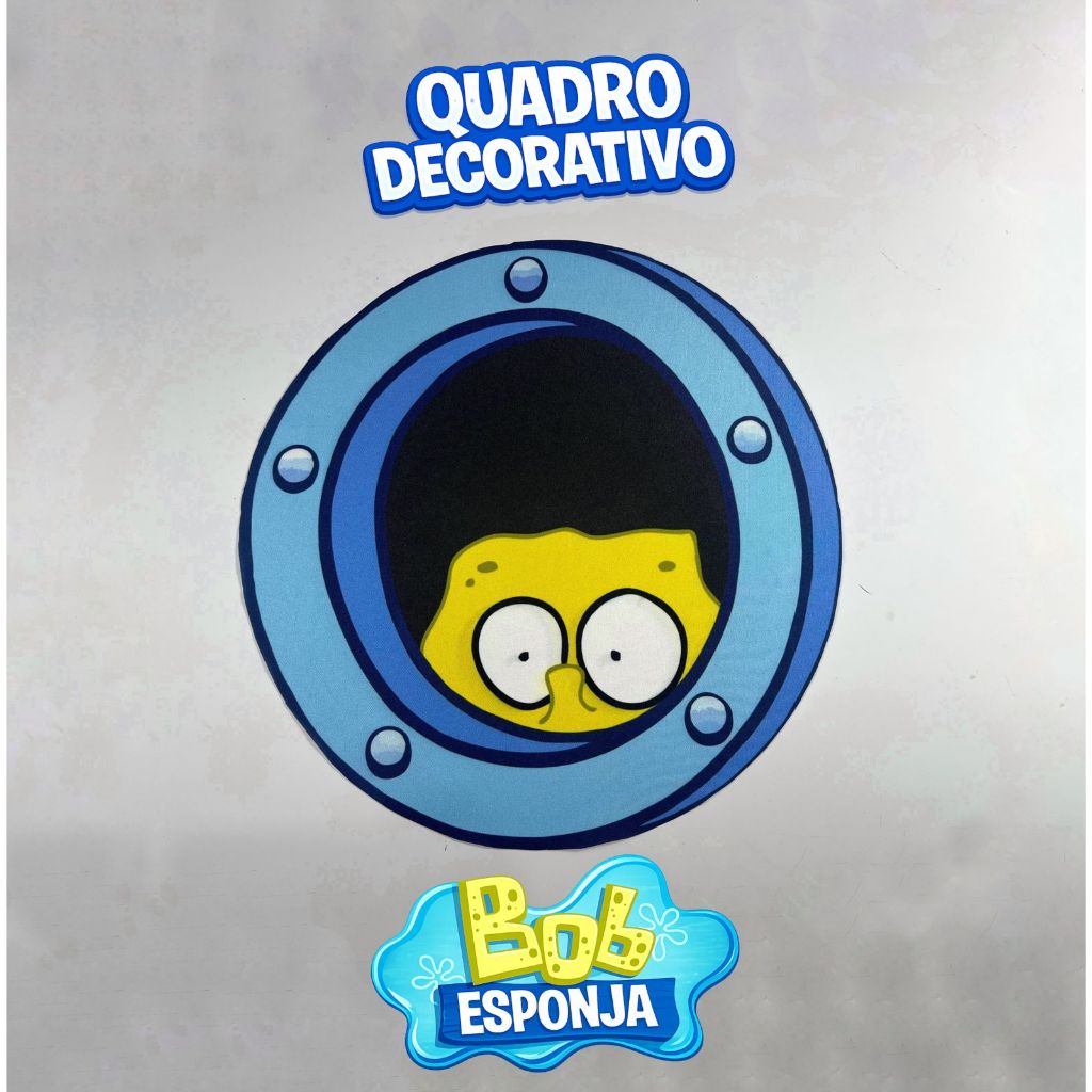 quadro decorativo bob esponja, painel de tecido sintético| bob esponja, lula molusco, gary, Patrick Estrela,
