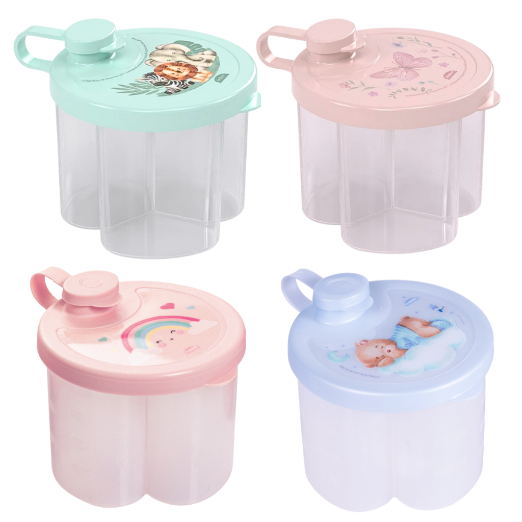 Dosador De Leite Em Pó 300ml Infantil Decorado Plasútil Bebê