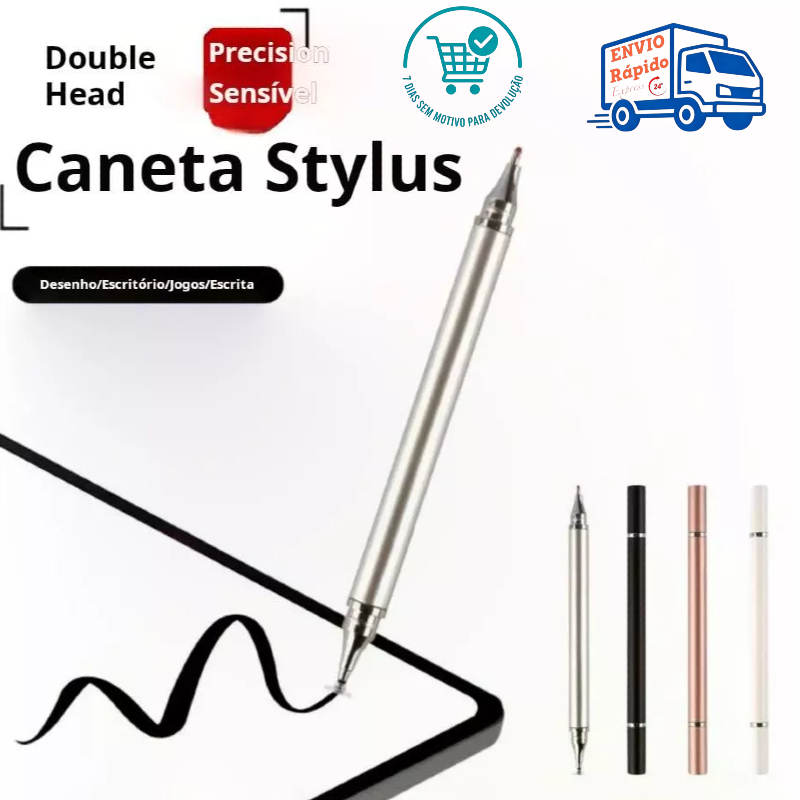 Caneta Stylus Caneta Telas Celular/Tablet 2 em 1 Toque Todos Celular E Tablet Ponta Fina iPad iPhone