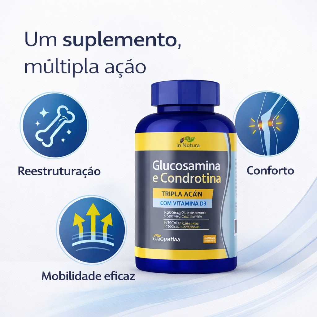 Glucosamina + Condroitina - 60 Cápsulas por Pote - Fórmula Avançada em Oferta na Shopee