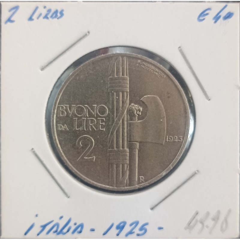 Moeda Itália 2 Liras 1925