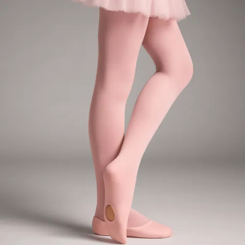 Meia Calça Ballet Fio 40 Infantil Selene Com Furo De Dança