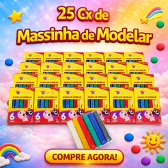 25 Caixas de Massinha de Modelar p/ Kit Festa Lembrancinha Infantil Prenda