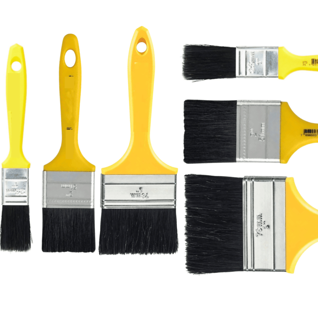 3 pincéis trincha para construção multiuso pintura tamanhos variados
