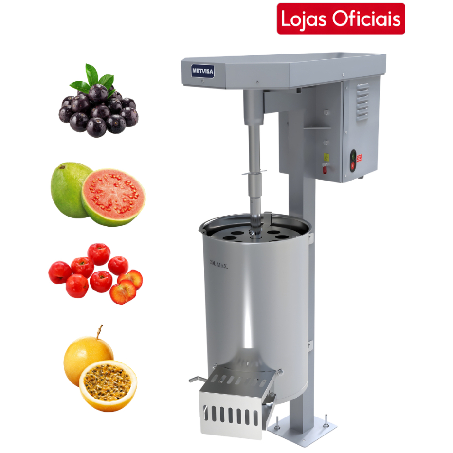 Despolpadeira de Frutas Metvisa (127V) DG20 20L Industrial para Açaí e Acerola - Máquina de Polpa