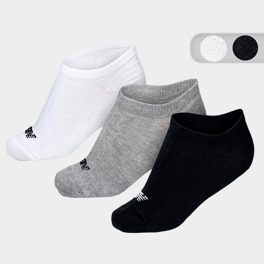 Meia Invisivel Unissex Algodao Kit 3 Pares Lifestyle New Balance NB33A em Oferta na Shopee