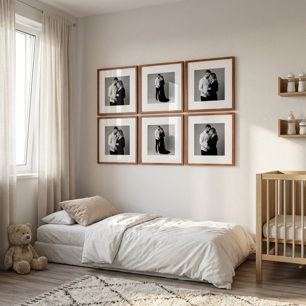 Kit 6 Quadros Fotos Decorativas Parede Sala Quarto Paspatur e Vidro Acrilico de Alta Qualidade