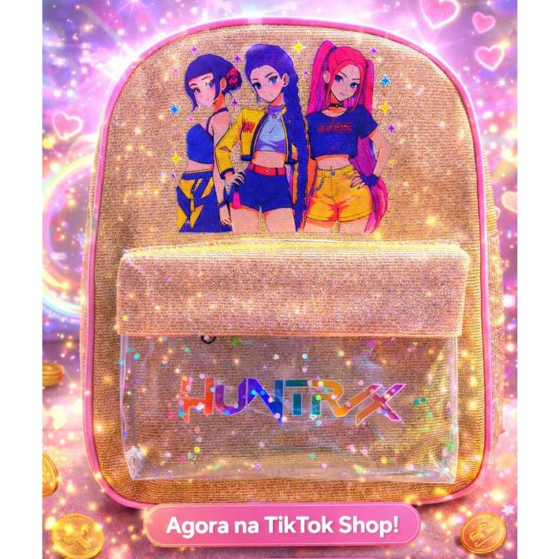 Mochila da Huntrix grande ideal para passeios e o dia dia em Oferta na Shopee