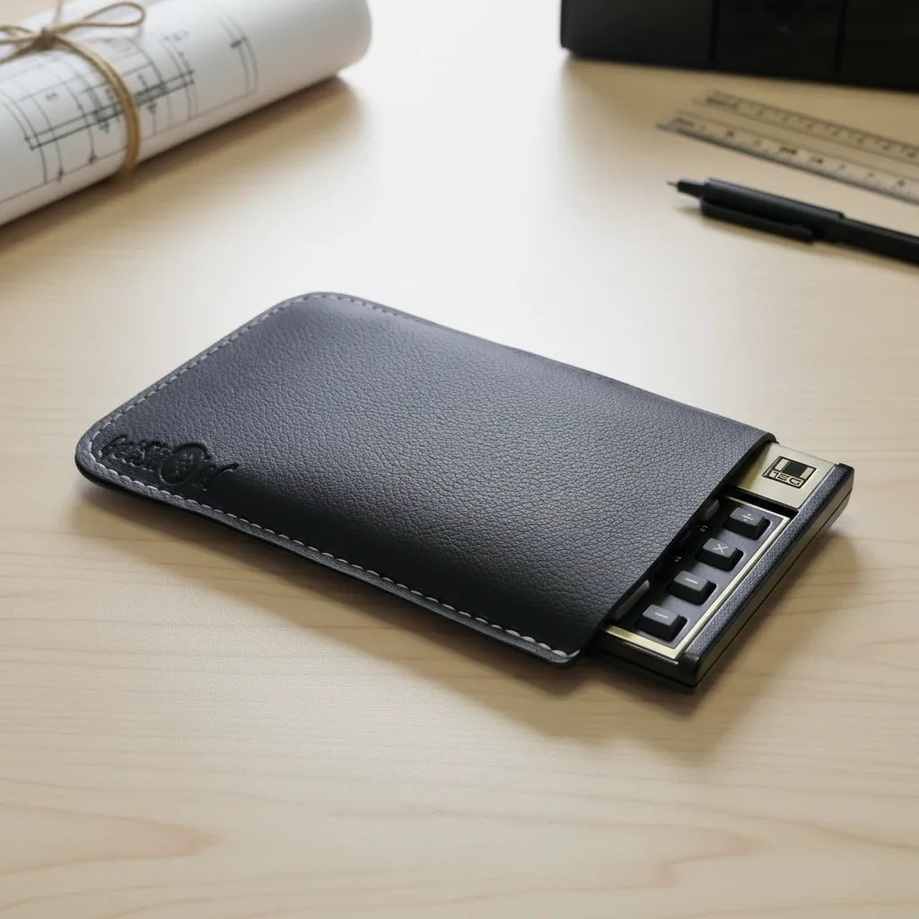 Capa Capinha estojo em Couro Ecológico para Calculadora HP 12c Gold e 12C Platinum